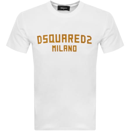 【Dsquared2】ホワイト Cool Fit Dsquared2 Milano Tシャツ COOL FIT DSQUARED2 MILANO T-SHIRT /0252（Tシャツ/カットソー